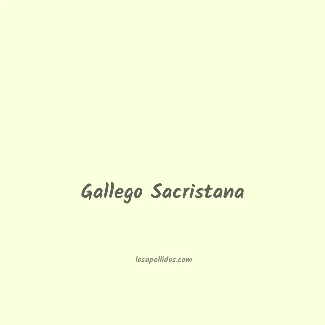 Gallego sacristana en chino