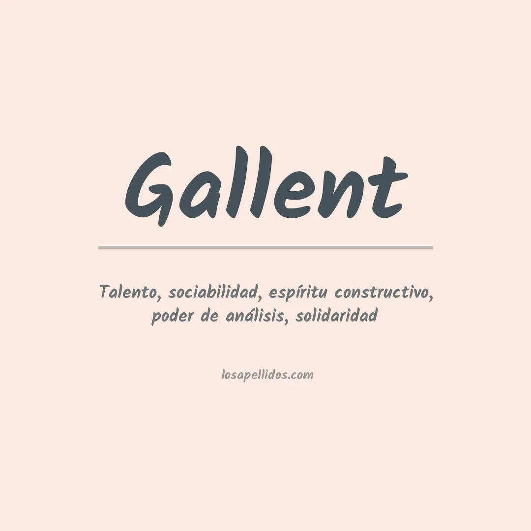Apellido Gallent