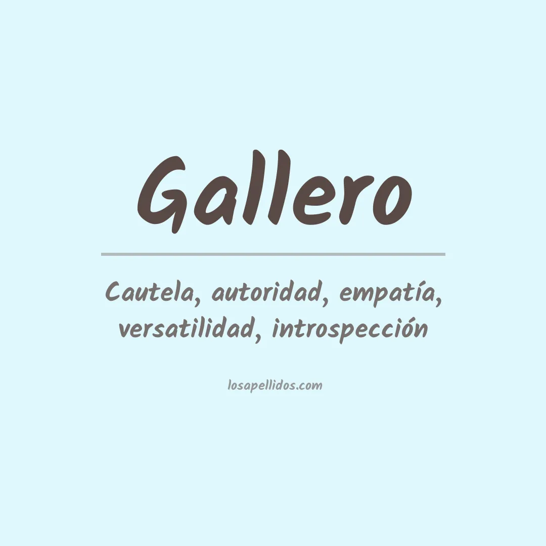 Apellido Gallero