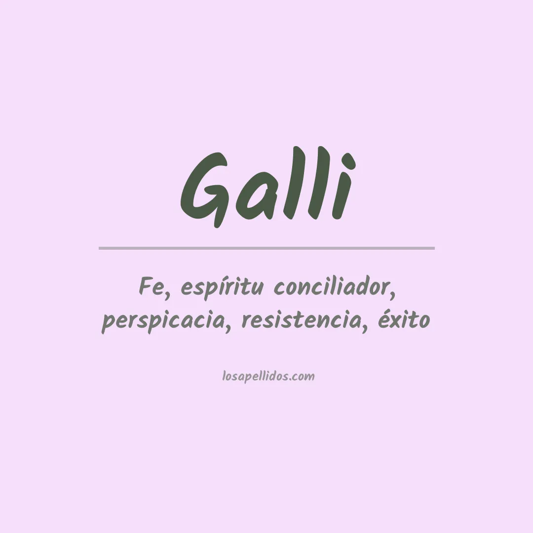 Apellido Galli