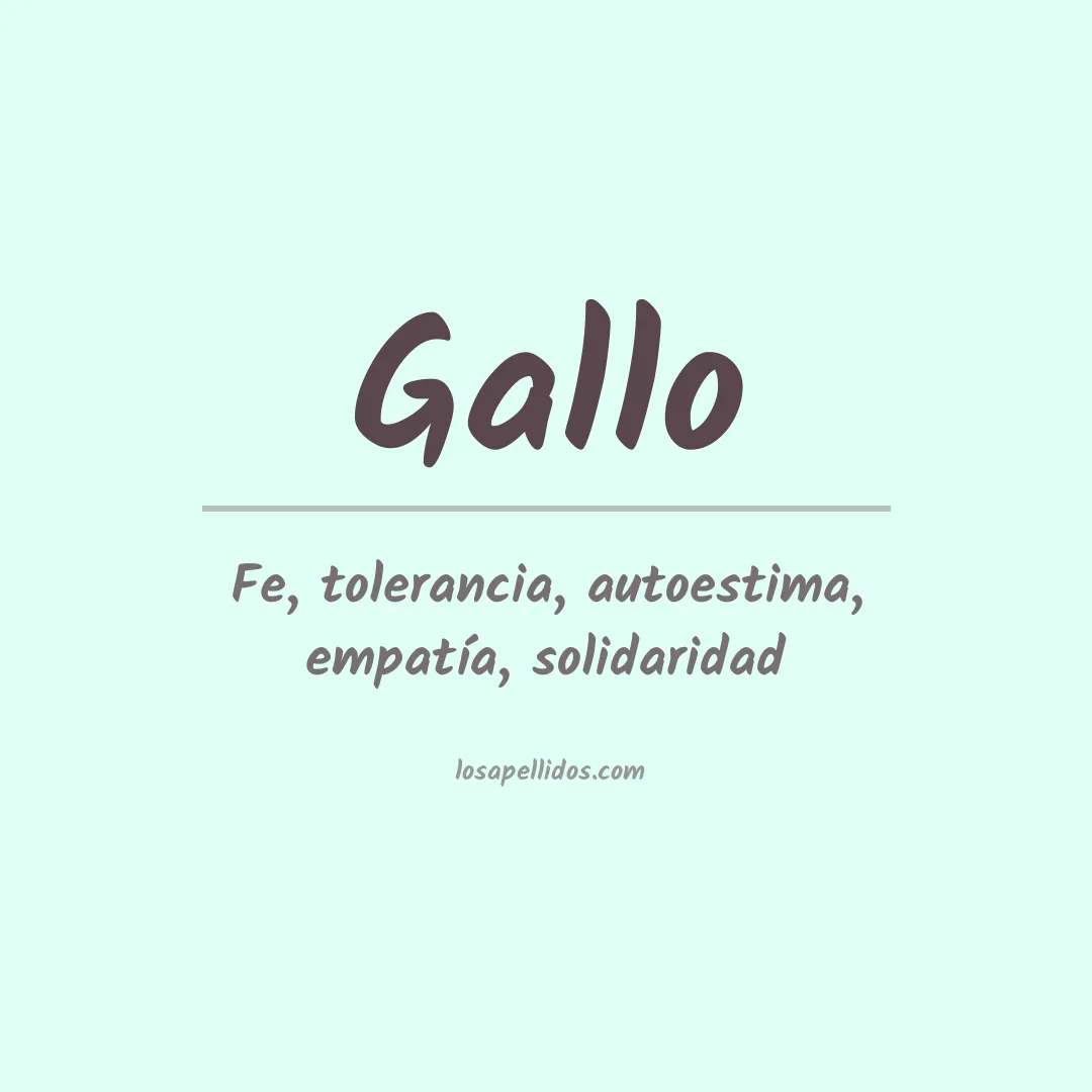 Apellido Gallo