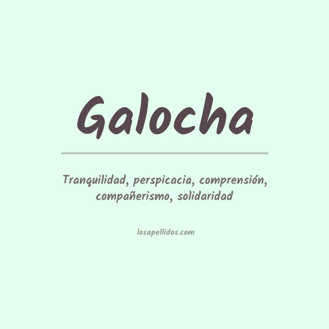 Apellido Galocha