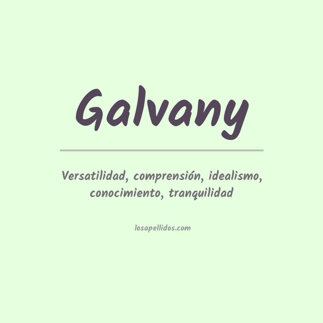 Apellido Galvany