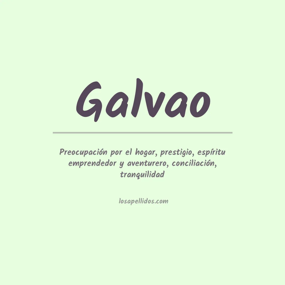 Apellido Galvao