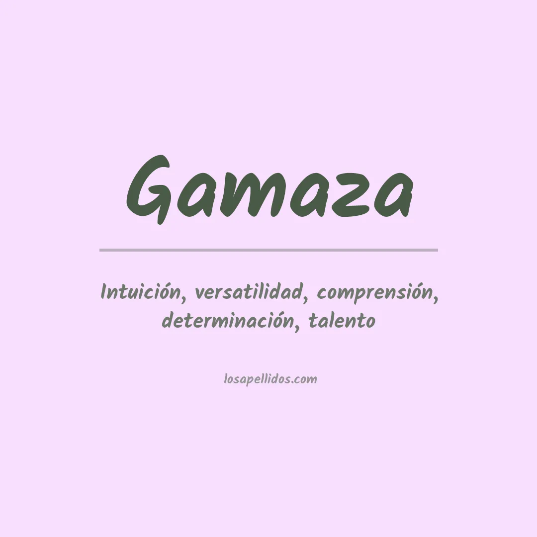 Apellido Gamaza