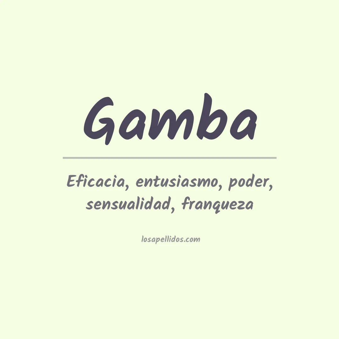 Apellido Gamba