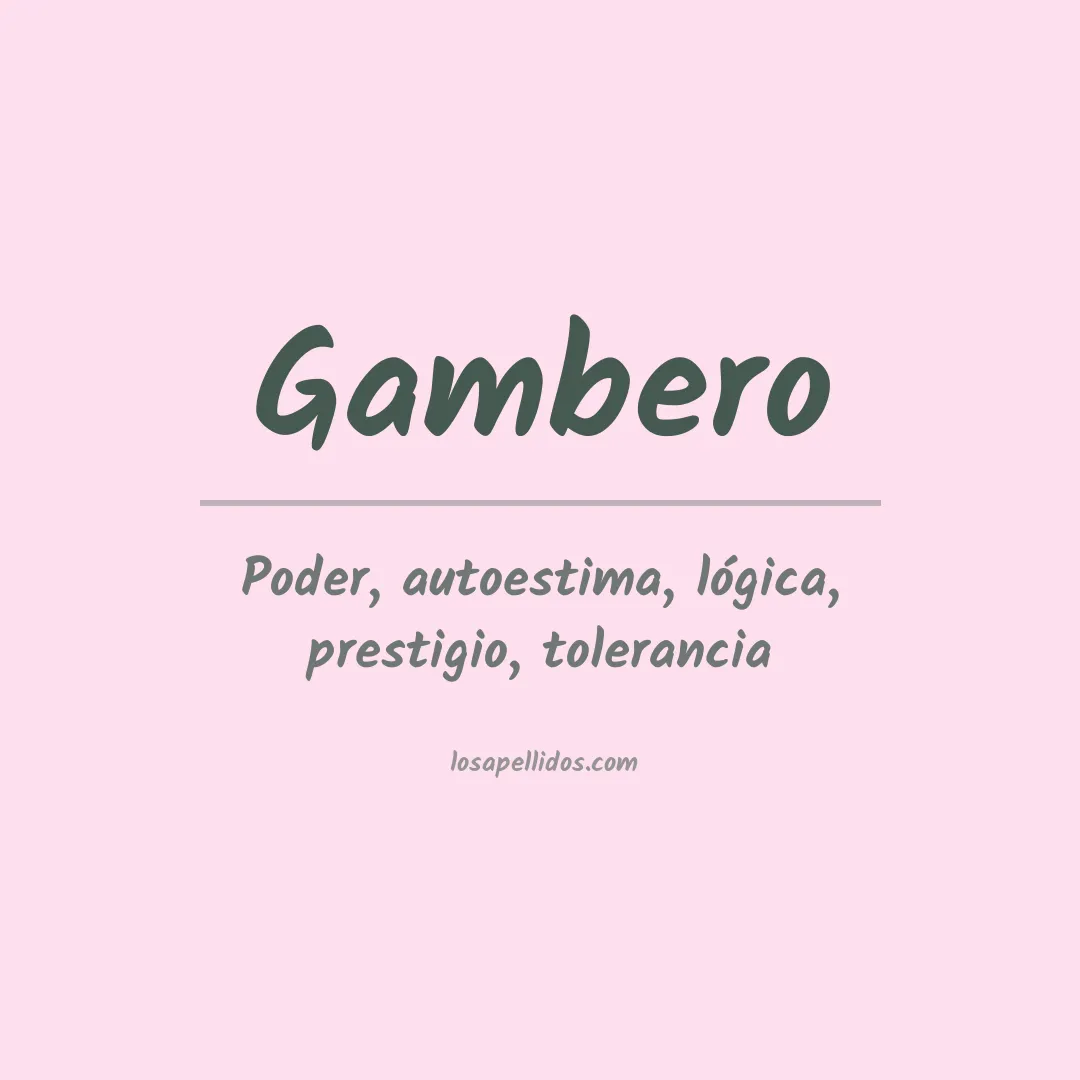 Apellido Gambero