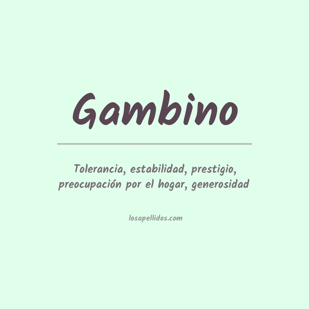 Apellido Gambino