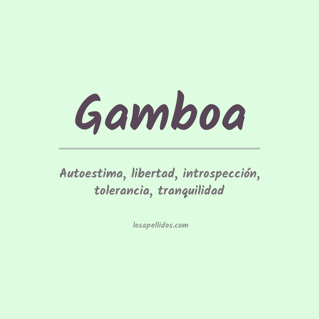 Apellido Gamboa