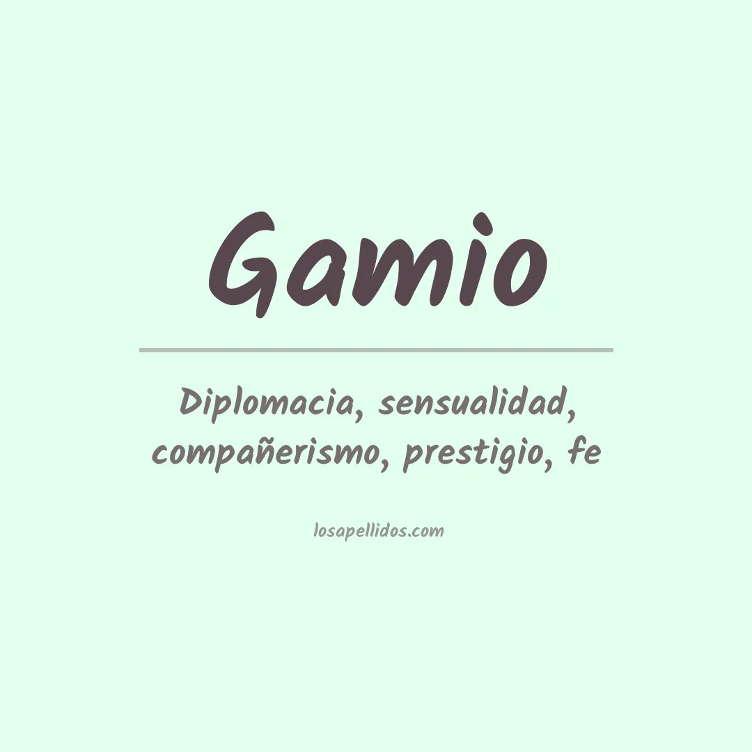 Apellido Gamio