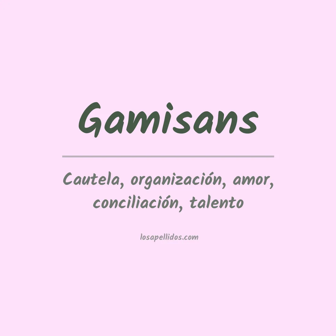 Apellido Gamisans