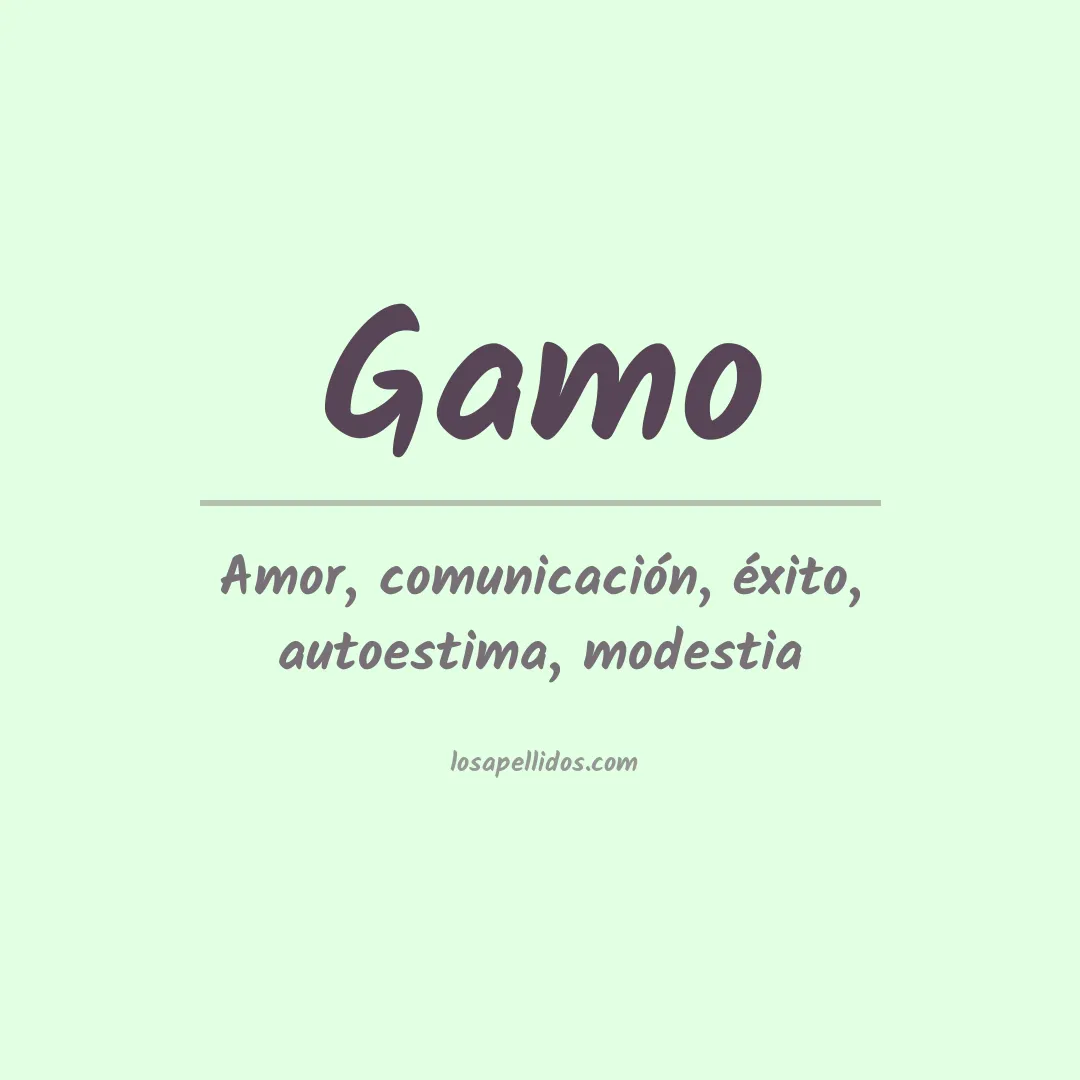 Apellido Gamo