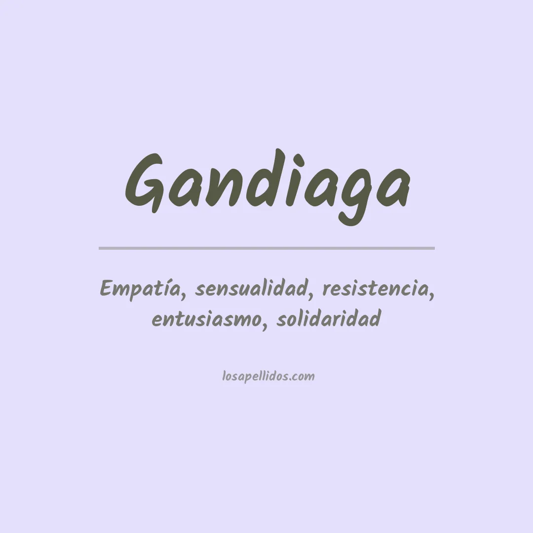 Significado del Apellido Gandiaga