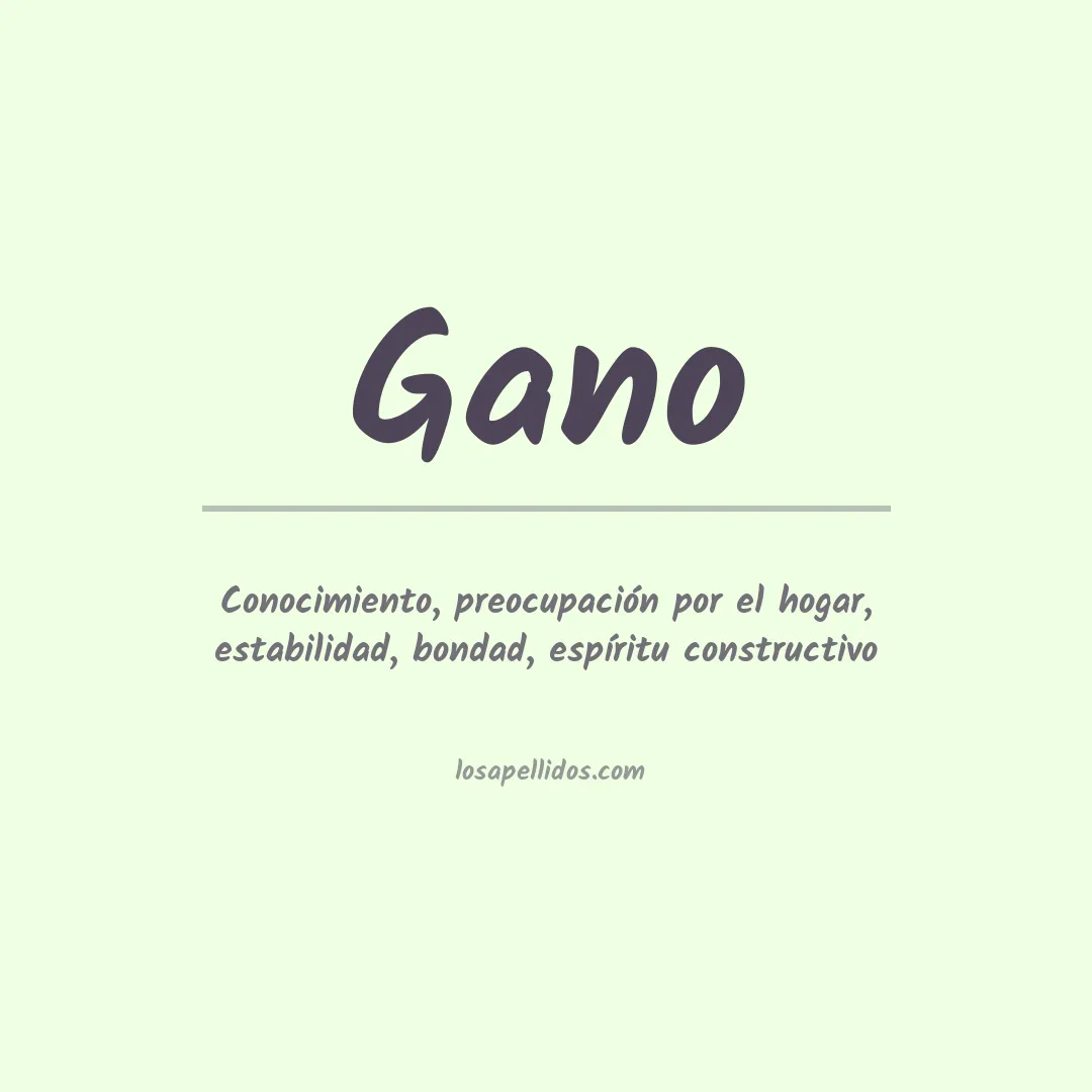 Apellido Gano