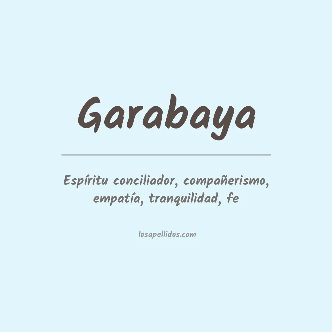 Significado del Apellido Garabaya