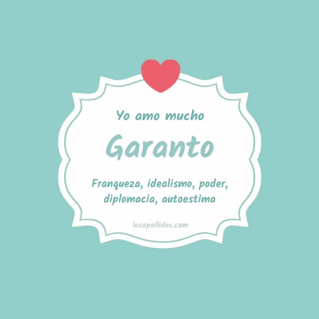 Yo amo mucho Garanto