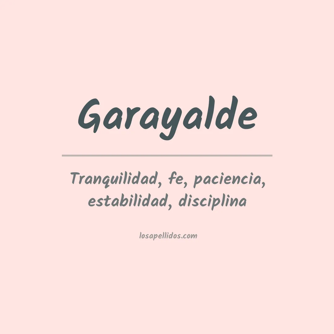 Significado del Apellido Garayalde