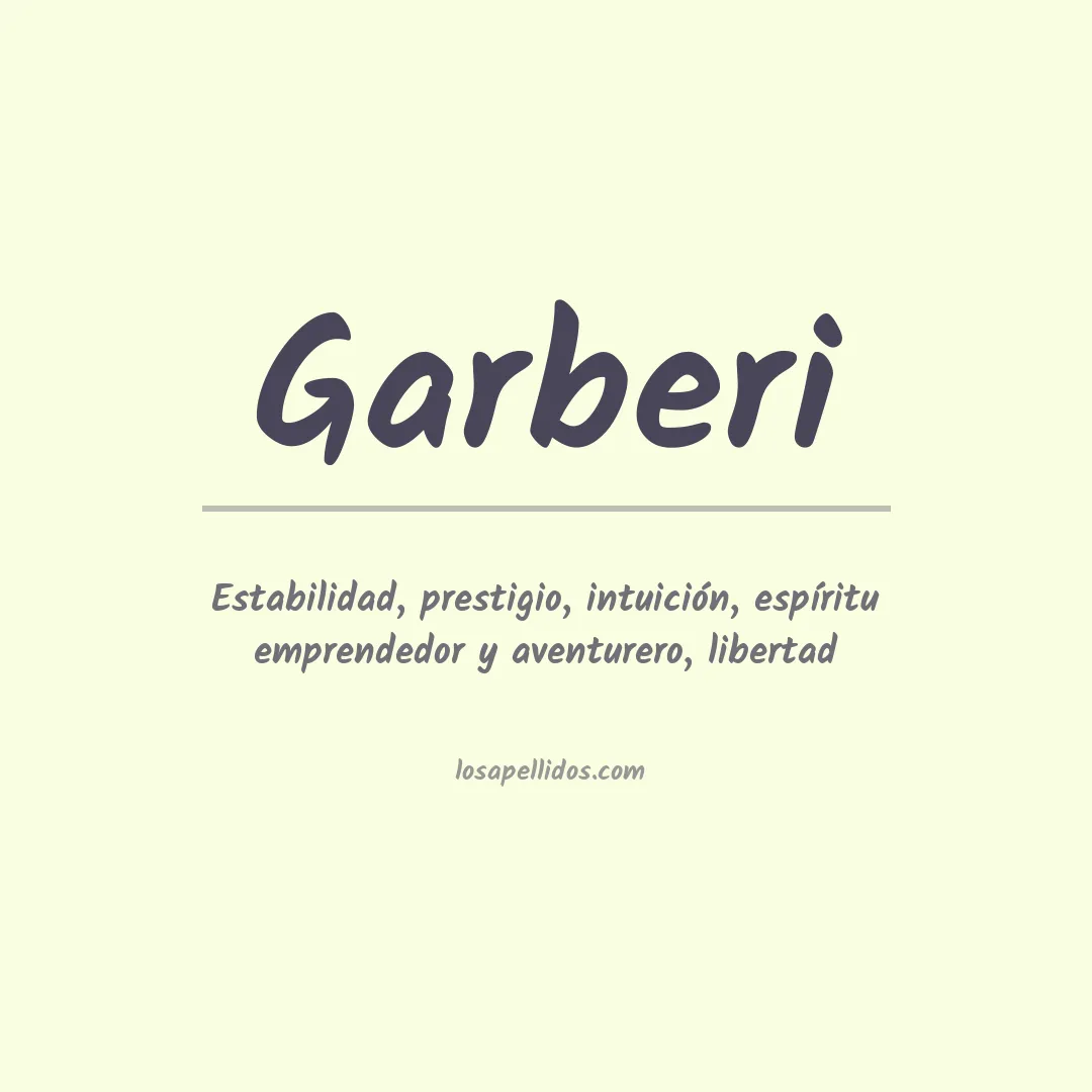 Apellido Garberi