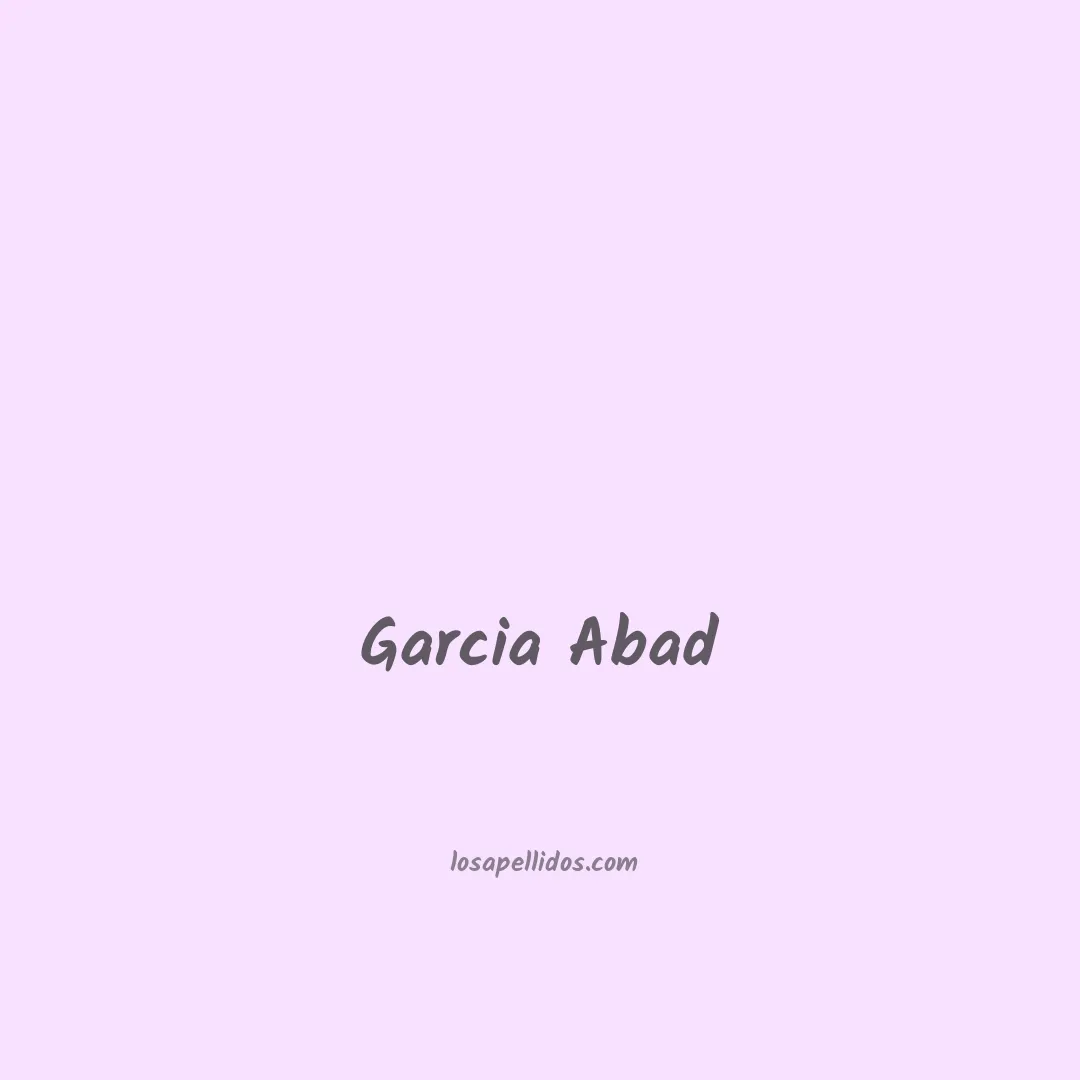 Garcia abad en chino