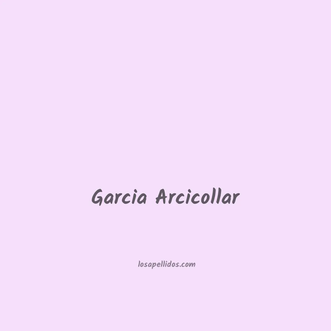 Garcia arcicollar en chino