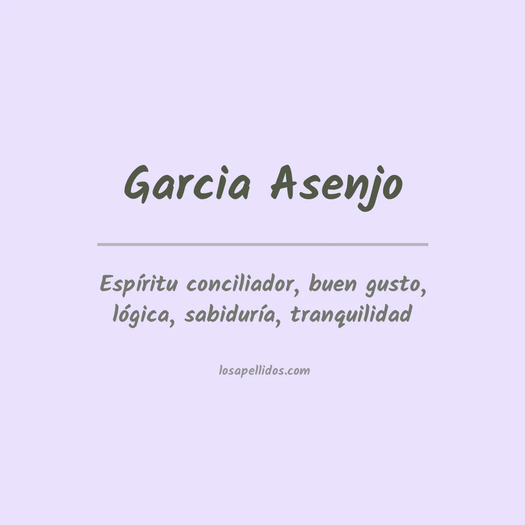 Significado del Apellido Garcia asenjo