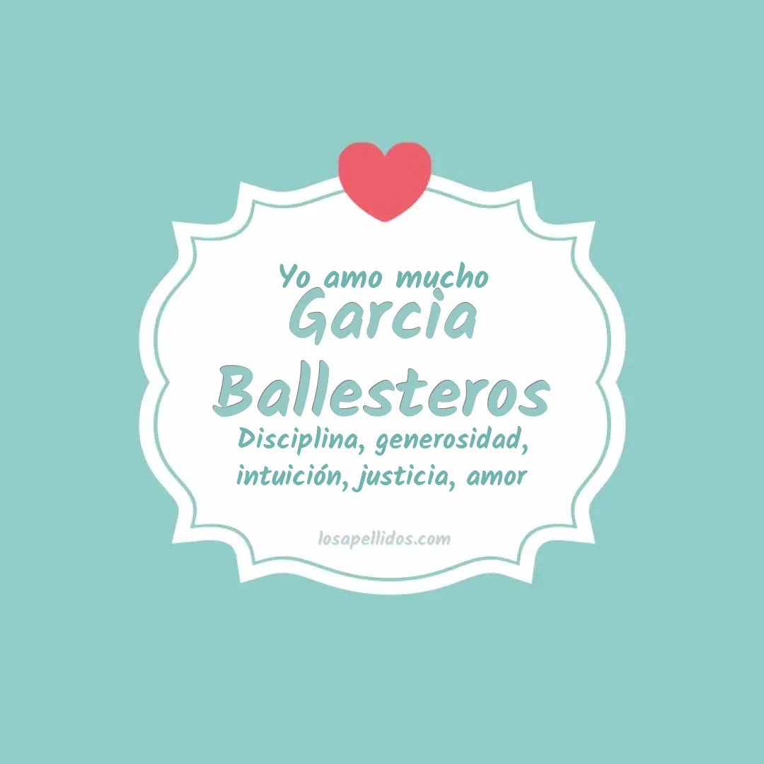 Yo amo mucho Garcia ballesteros