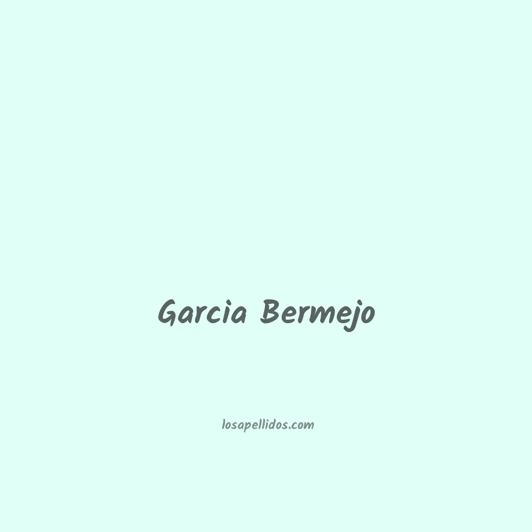 Garcia bermejo en chino