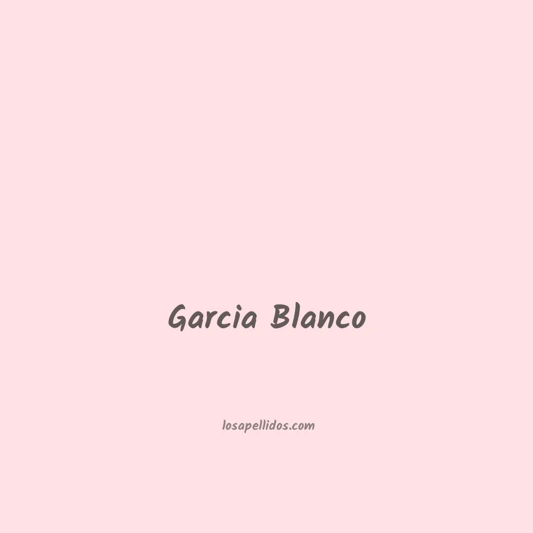 Garcia blanco en chino