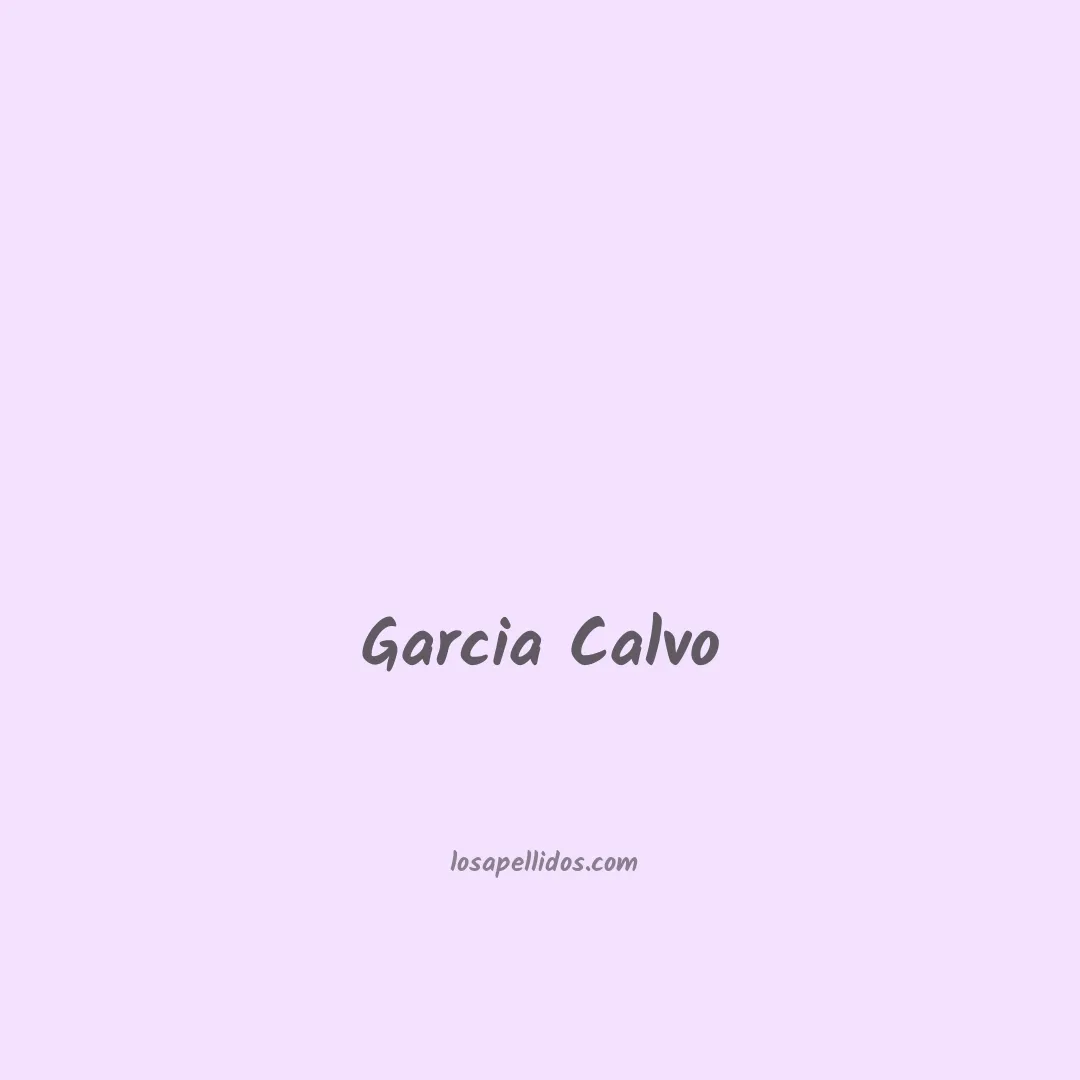 Garcia calvo en chino