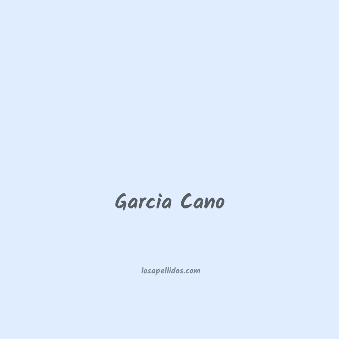 Garcia cano en chino