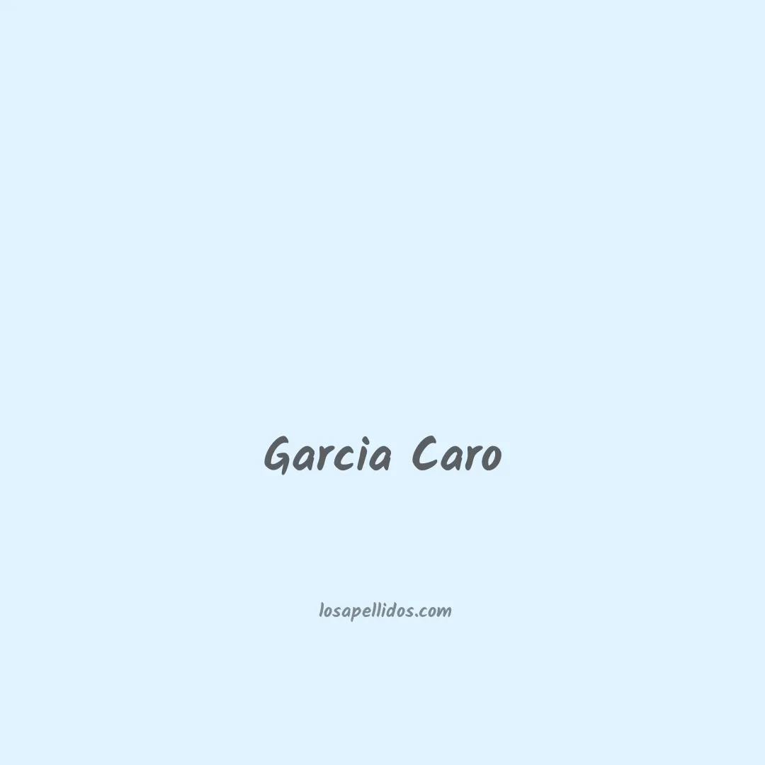 Garcia caro en chino