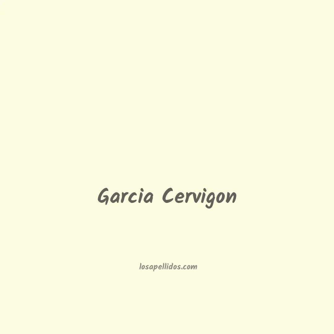 Garcia cervigon en chino
