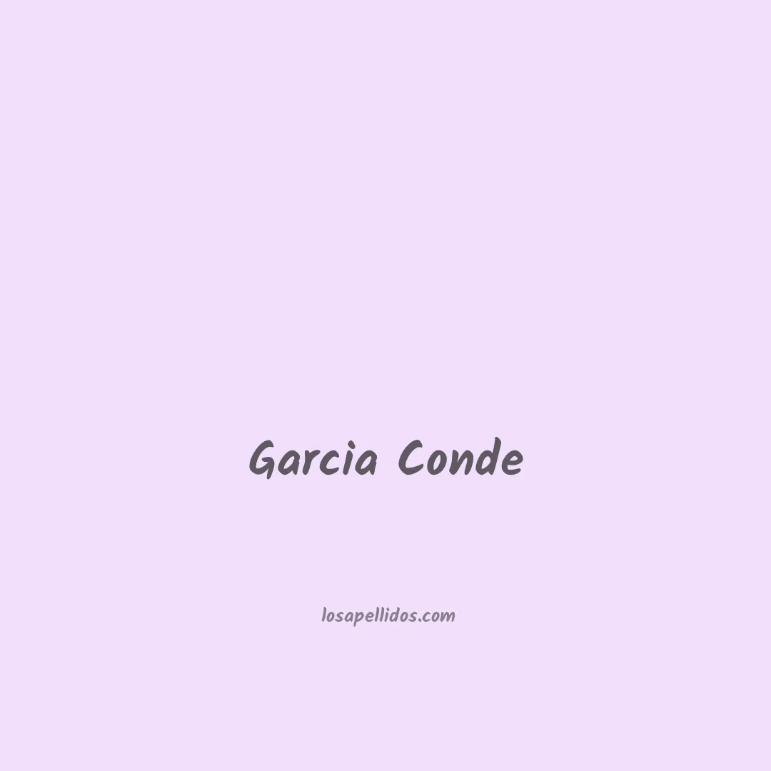 Garcia conde en chino