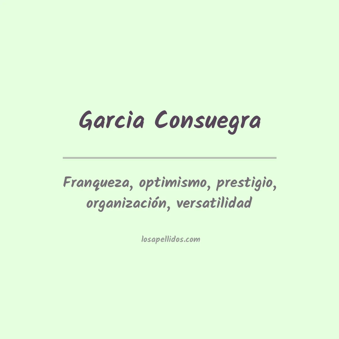 Significado del Apellido Garcia consuegra