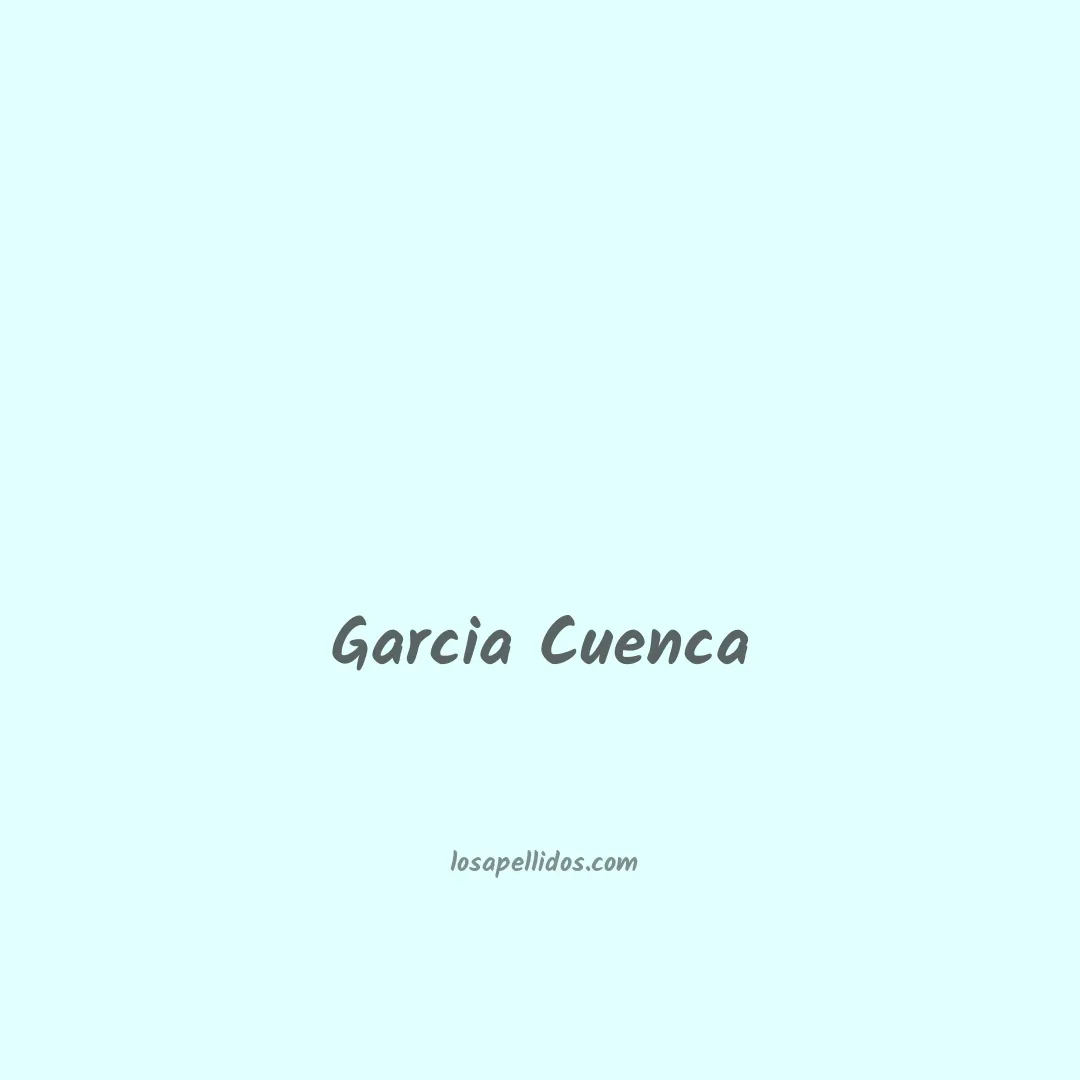 Garcia cuenca en chino