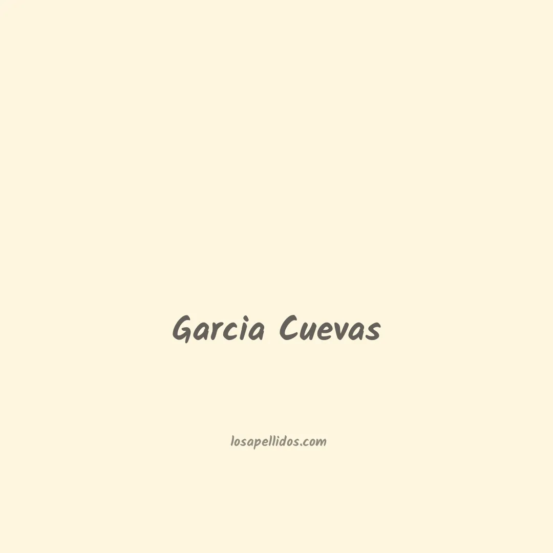 Garcia cuevas en chino