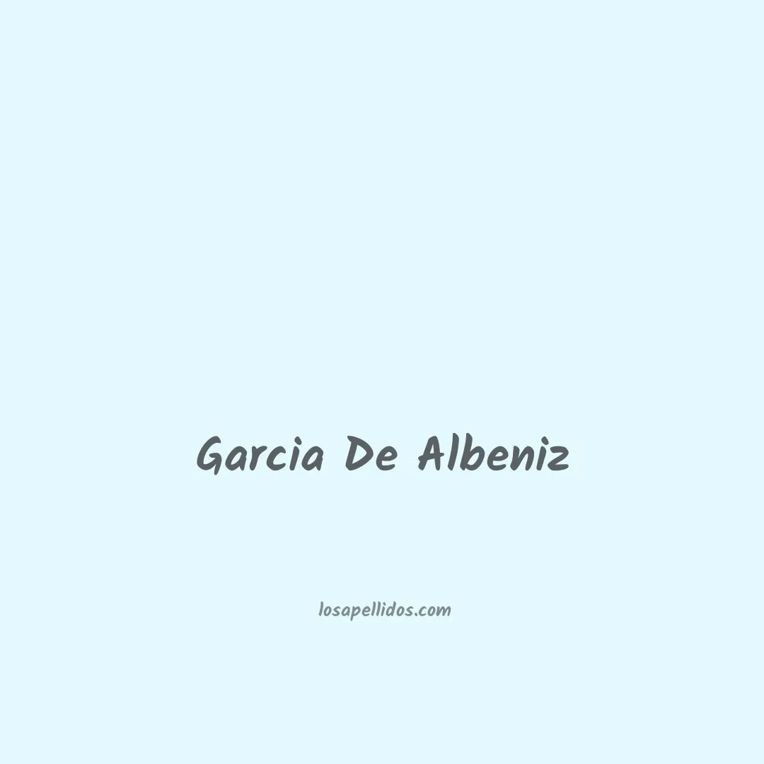 Garcia de albeniz en chino