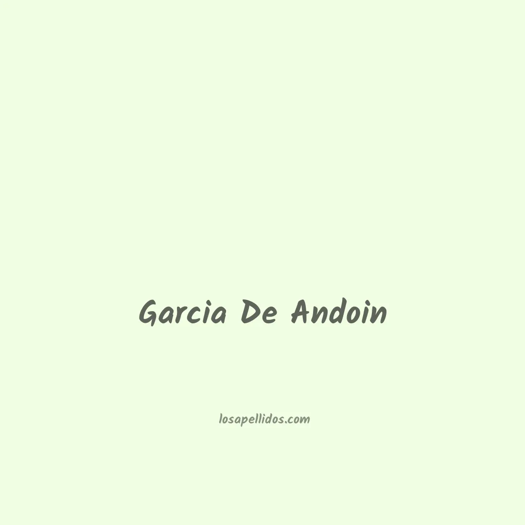 Garcia de andoin en chino