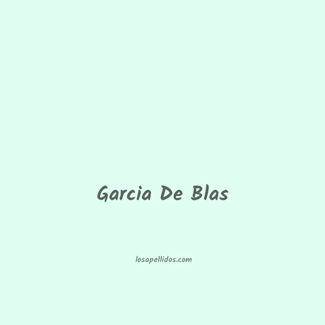 Garcia de blas en chino