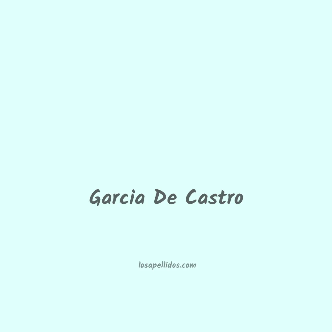 Garcia de castro en chino