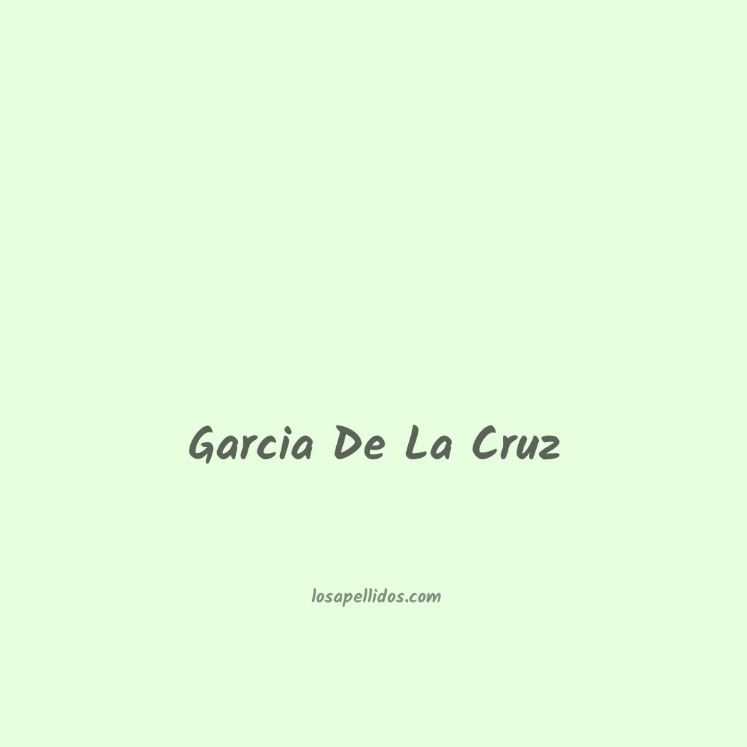 Garcia de la cruz en chino