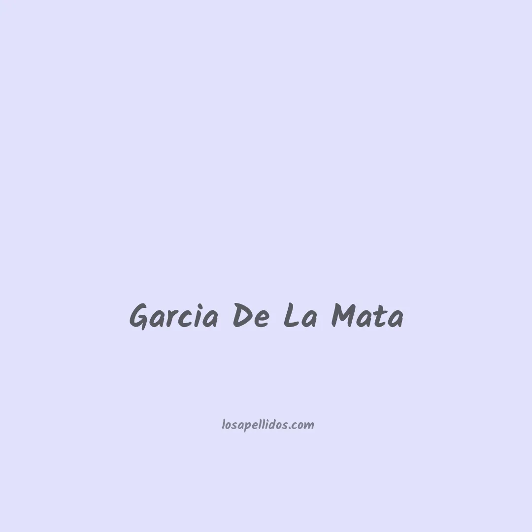 Garcia de la mata en chino