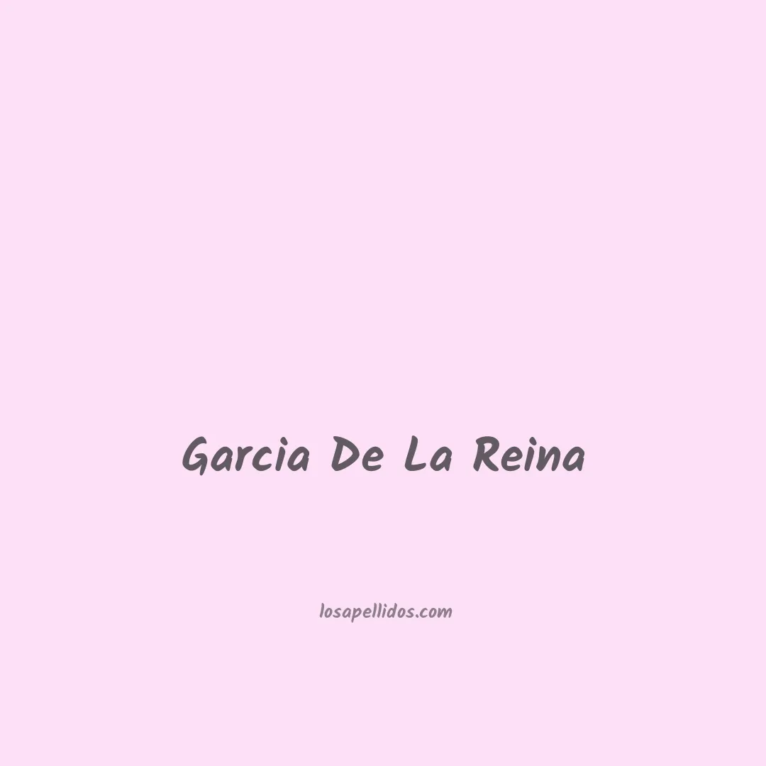 Garcia de la reina en chino