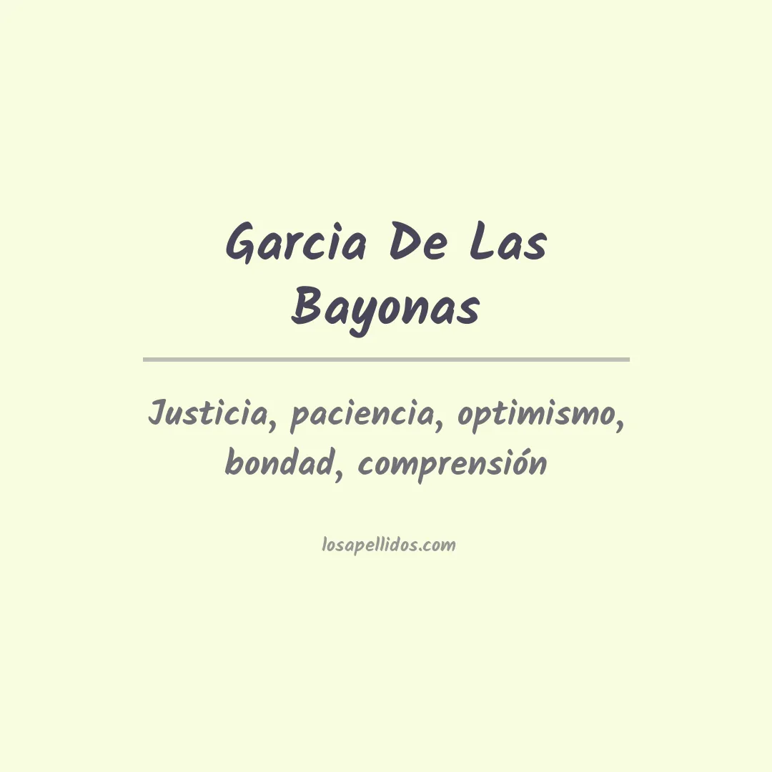 Apellido Garcia de las bayonas
