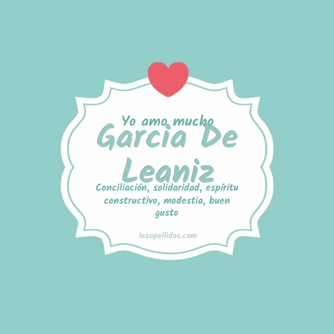 Yo amo mucho Garcia de leaniz