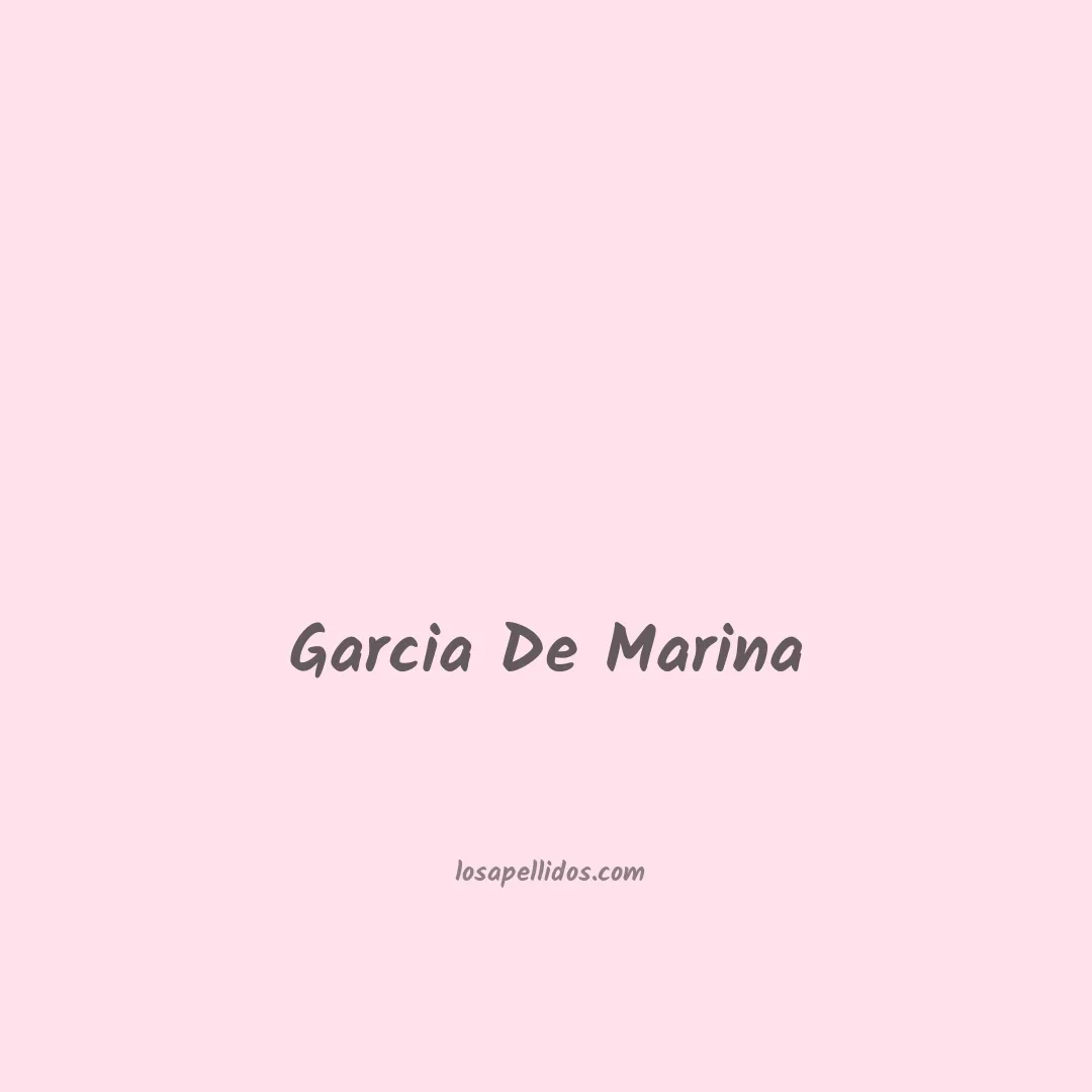 Garcia de marina en chino