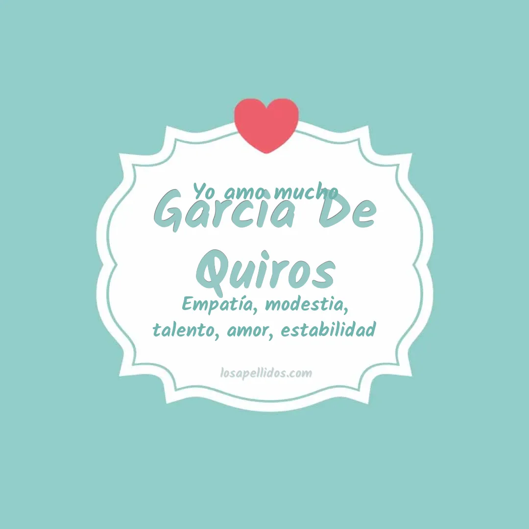 Yo amo mucho Garcia de quiros