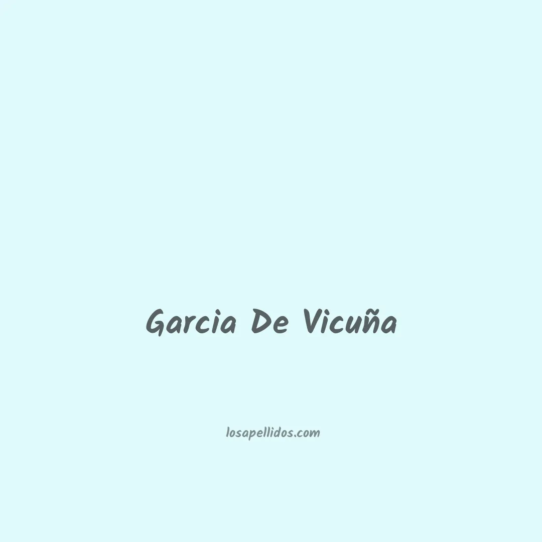 Garcia de vicuña en chino