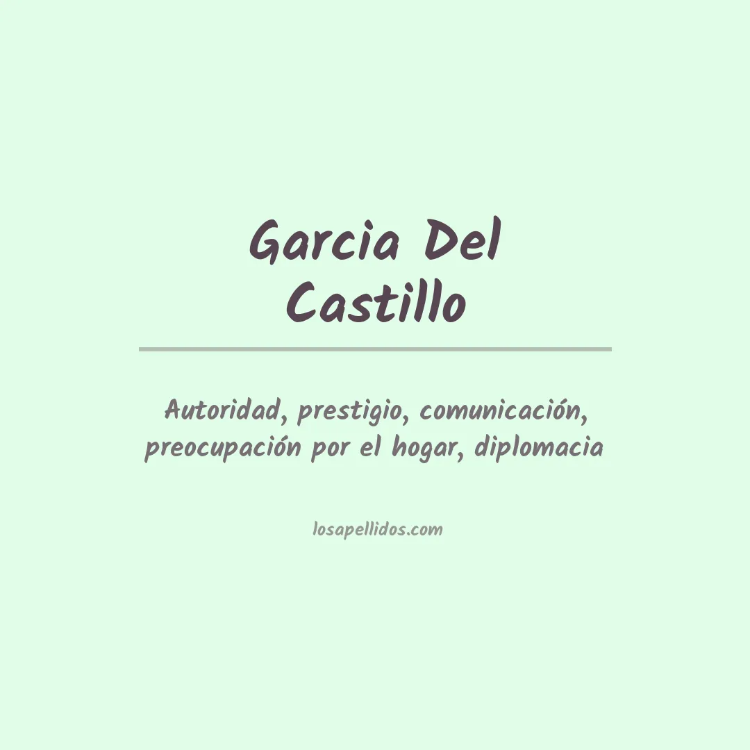 Significado del Apellido Garcia del castillo