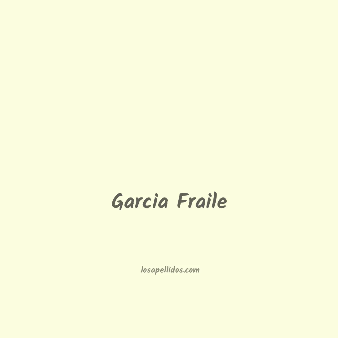 Garcia fraile en chino